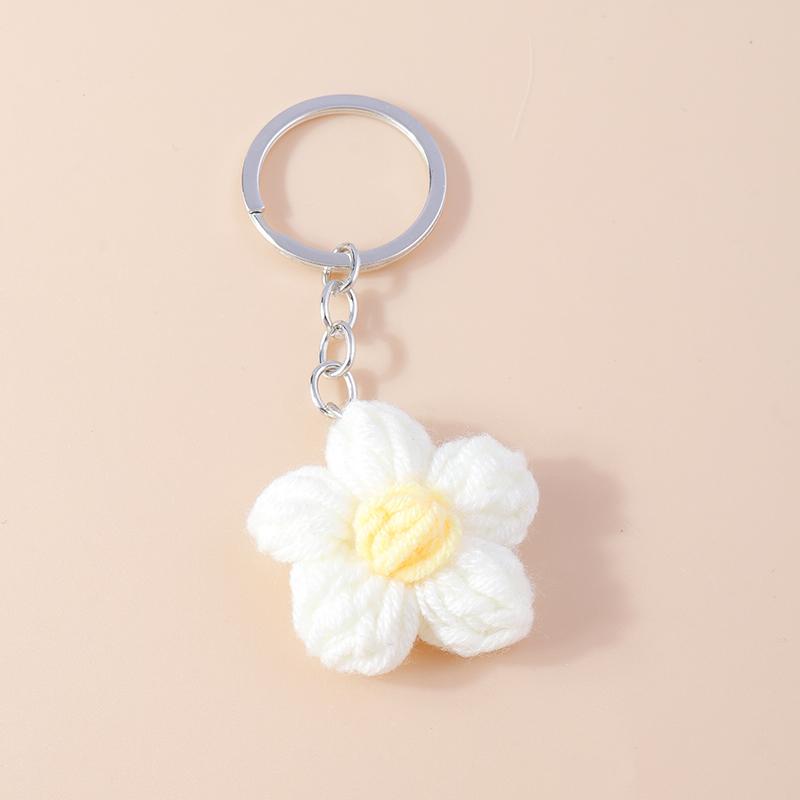 Cute Handmade Knitted Animal Keychain Crocheted Frog Keyring Pendant Key Holder for Women Girls Handbag Charms DIY Jewelry Gifts