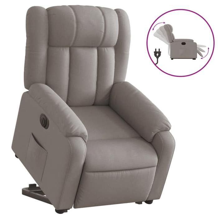 VidaXL Fauteuil Inclinable Électrique, Chaise de Relaxation avec Dossier et Repose-pied Réglables, Siège de Salon, Moderne, 3205348