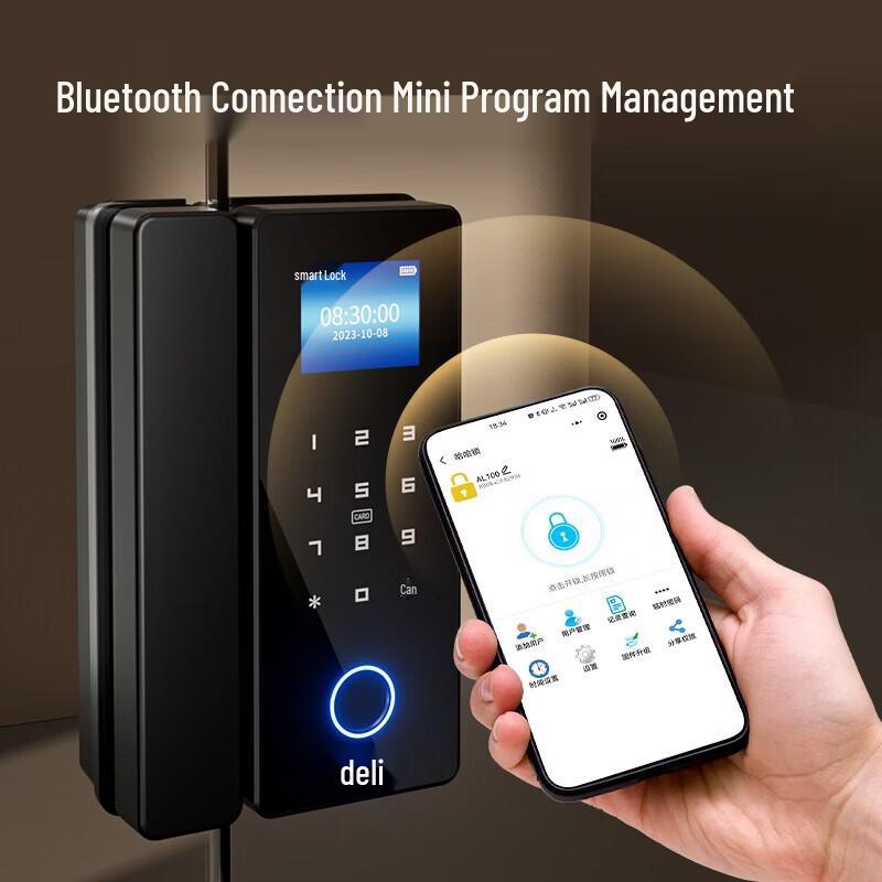 Deli AL108 Smart Glass Door Access Control Lock CN plug (adapter included)