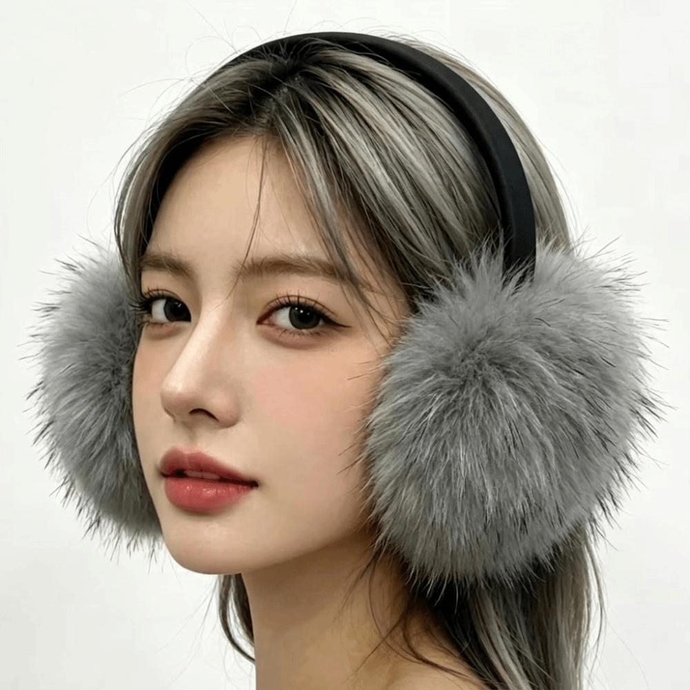 Solid Color Winter Earmuffs Ear Cap Ear Mask Cute Faux Fur Plush Earmuffs Men