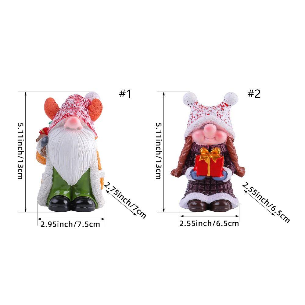 Resin Crafts Christmas Gnomes Statues Cute Merry Christmas Decorations  New Year Gift