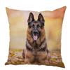 Персиковый кожаный чехол для подушки Подушка с изображением овчарки Домашнее животное Животное Подходит для детской комнаты