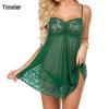 New European and American Sexy Lace Suspender Tulle Nightgown Lingerie