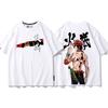 Футболка МУЖСКАЯ ONE PIECE 100% Хлопок Повседневная С Круглым Вырезом С Коротким Рукавом Одежда Летняя Спортивная Повседневная Футболка с Коротким Рукавом