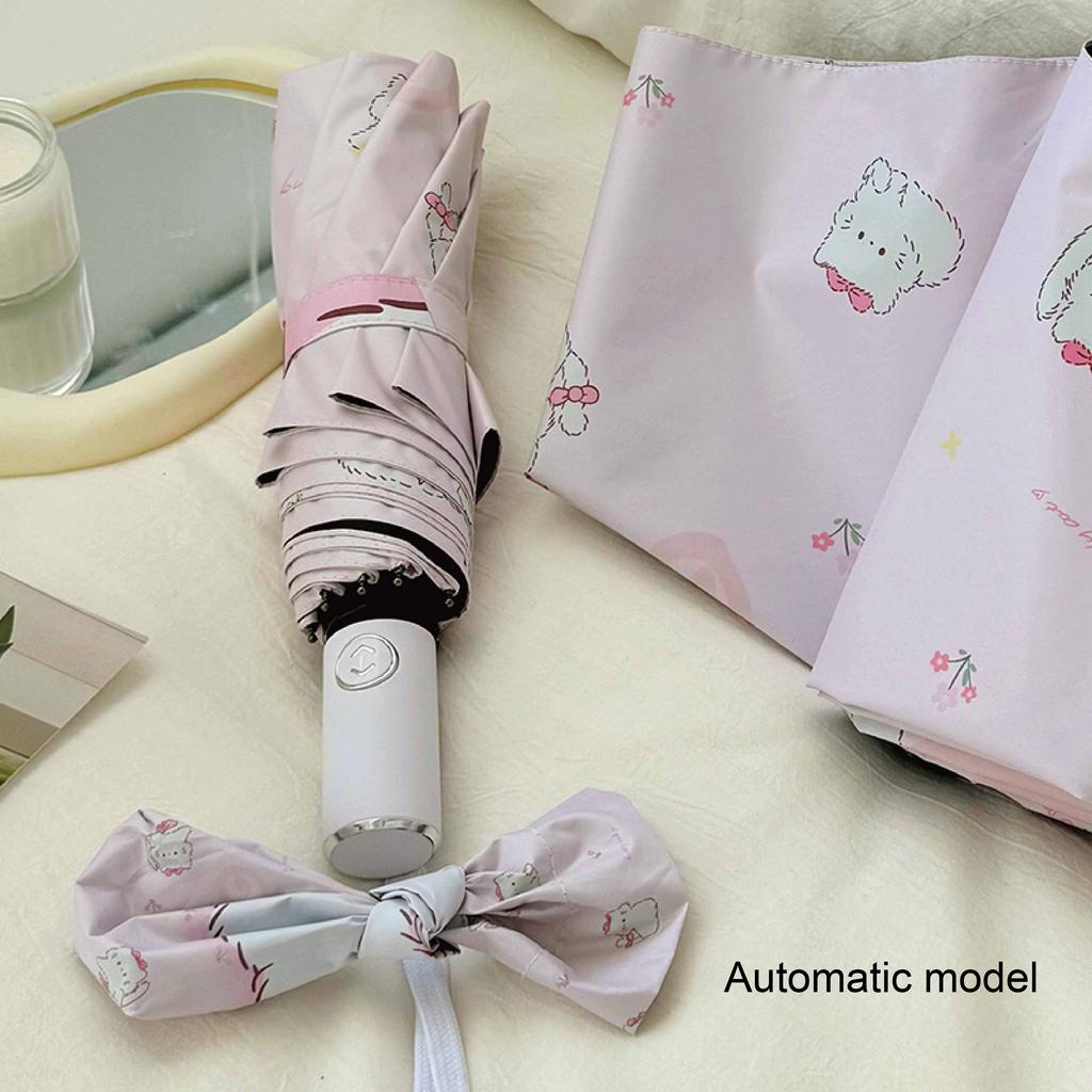 Милый розовый котенок складной зонт защита от солнца и УФ дождь двойного назначения солнцезащитный зонт студент портативный солнцезащитный козырек