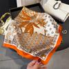 Multi-fashion printed silk scarf square scarf high-end sense versatile shawl sunscreen neck small square scarf headscarf women's scarf