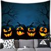 Bedroom Home Decoration Halloween Tapestry Bat Pumpkin Lantern Happy Halloween Tapestry Wall Hanging Party Background Tapestry