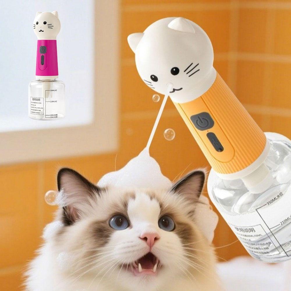 USB Charging Pet Foaming Machine Cat Shape Cat Soap Dispenser  Daily Home Use