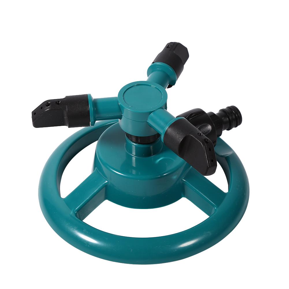 360 Degrees  Fully Circle Rotating Watering Sprinkler Irrigation System 3 Nozzle Pipe Hose for Garden