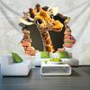 1pc Extra Large Size Cute Giraffe Breakthrough Wall Tapestry Birthday Gift Party Decoration Live Broadcast Background Cloth