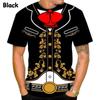 Мужская модная черная футболка с 3D-принтом в стиле мексиканской мариачи, забавная уличная футболка с коротким рукавом