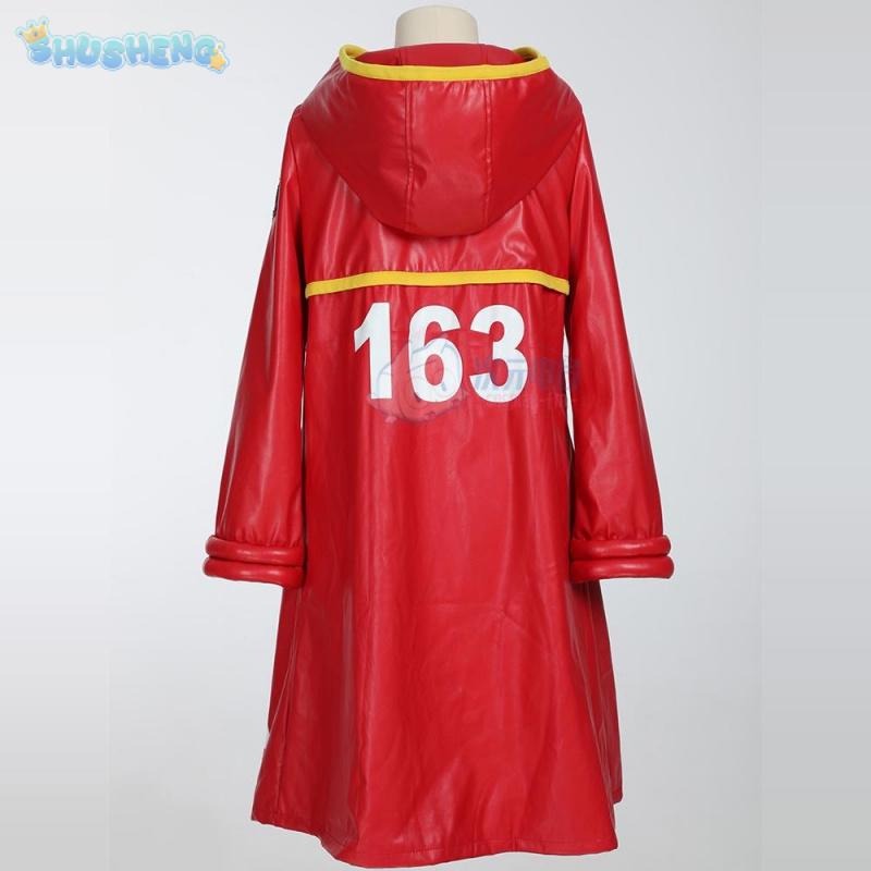 Monkey D Luffy Egghead Cospaly Costume Anime OP Red leather coat skirt hat shoe cover Halloween party cute woman man uniform