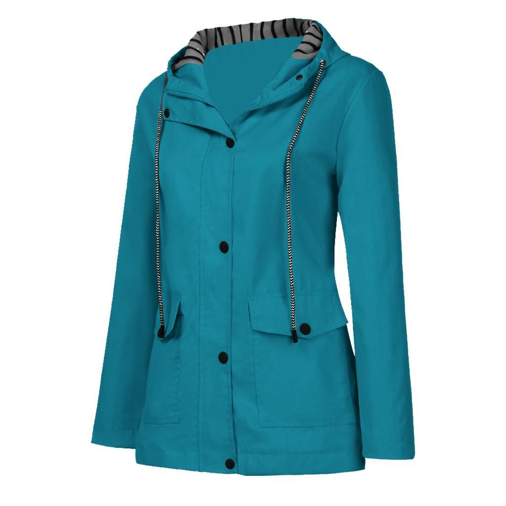 Женский твердый дождевик на открытом воздухе, большой размер, водонепроницаемый дождевик с капюшоном, ветрозащитный