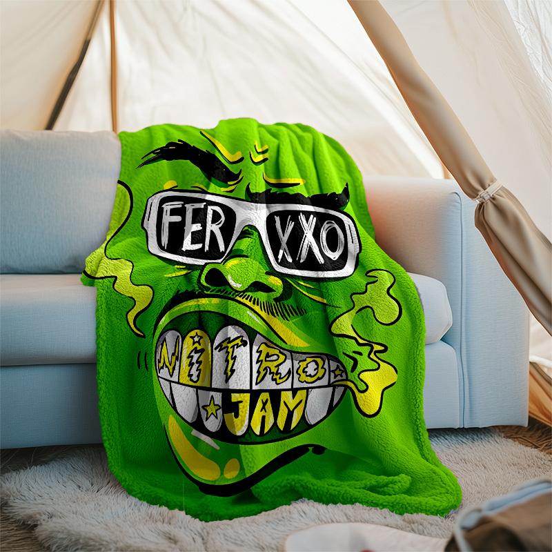 Feid1 printed throw blanket—lightweight,soft,warm;versatile blanket for all seasons—perfect as &air-conditioning throw,nap blanket