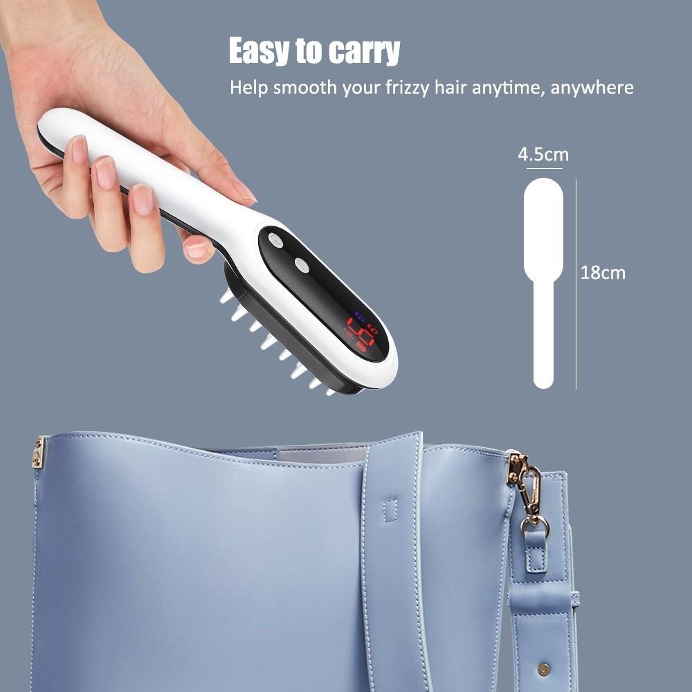 3 скорости Электрическая массажная расческа Меридианный массажер для головы Против выпадения волос Красный свет Синий свет Магнитная терапия Массаж Устройство для ухода за волосами 18*4,5*3см