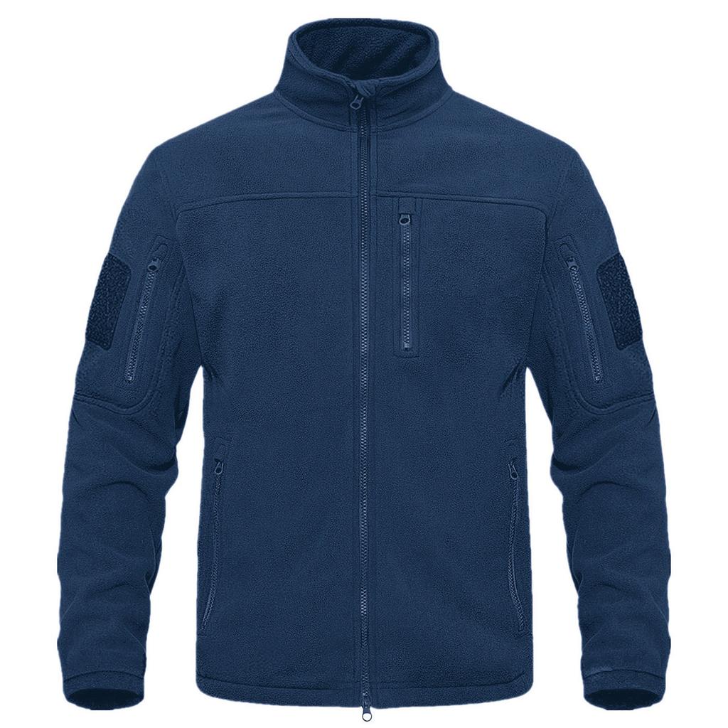 Men's Fashionable Casual Standing Collar Fleece Jacket, Warm Mountaineering Jacket, Fleece Jacket