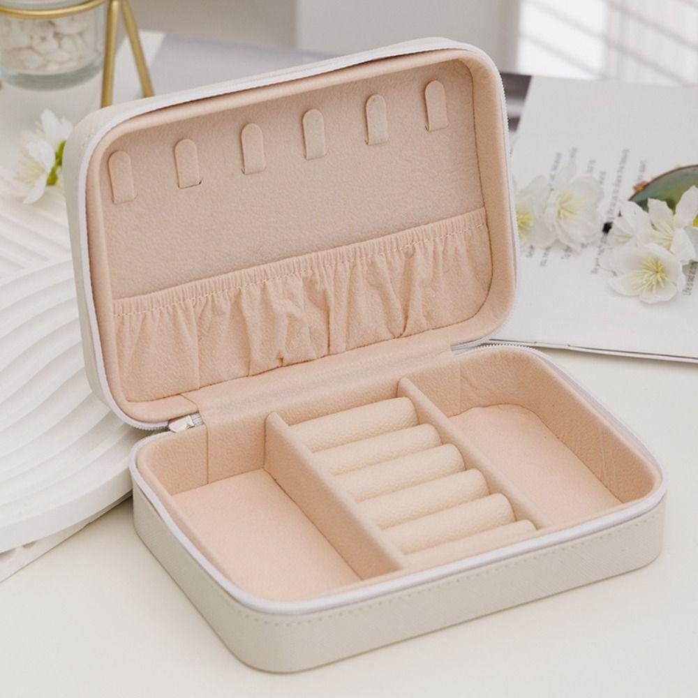 Dustproof Trinkets Storage Organizer Large Capacity Jewelry Storage Case  Travel