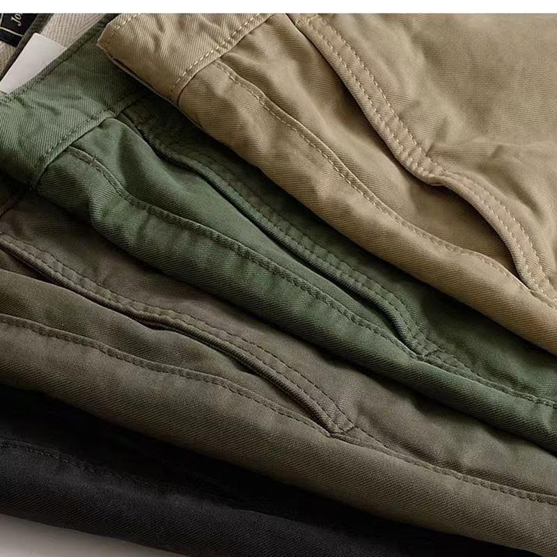 Embroidered Summer New Casual Shorts, Men's Textured Slim Fit Trend, Two-piece Pants, Men's Versatile Straight Tube Workwear, Two-piece Pants