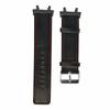 For Huami Amazfit T-Rex 2 Watch Strap Red Stitching Lines Genuine Cow Leather Band Replacement