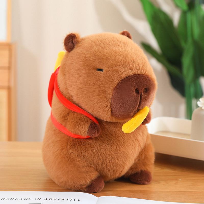 Pull French Fries Capybara Kapibara Plush Toy Birthday Party Capybara Plush Toy Furniture Ornament