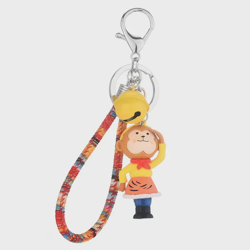 Journey To the West Anime Keychain: Monkey King & Pig Bajie Pendant for Backpacks