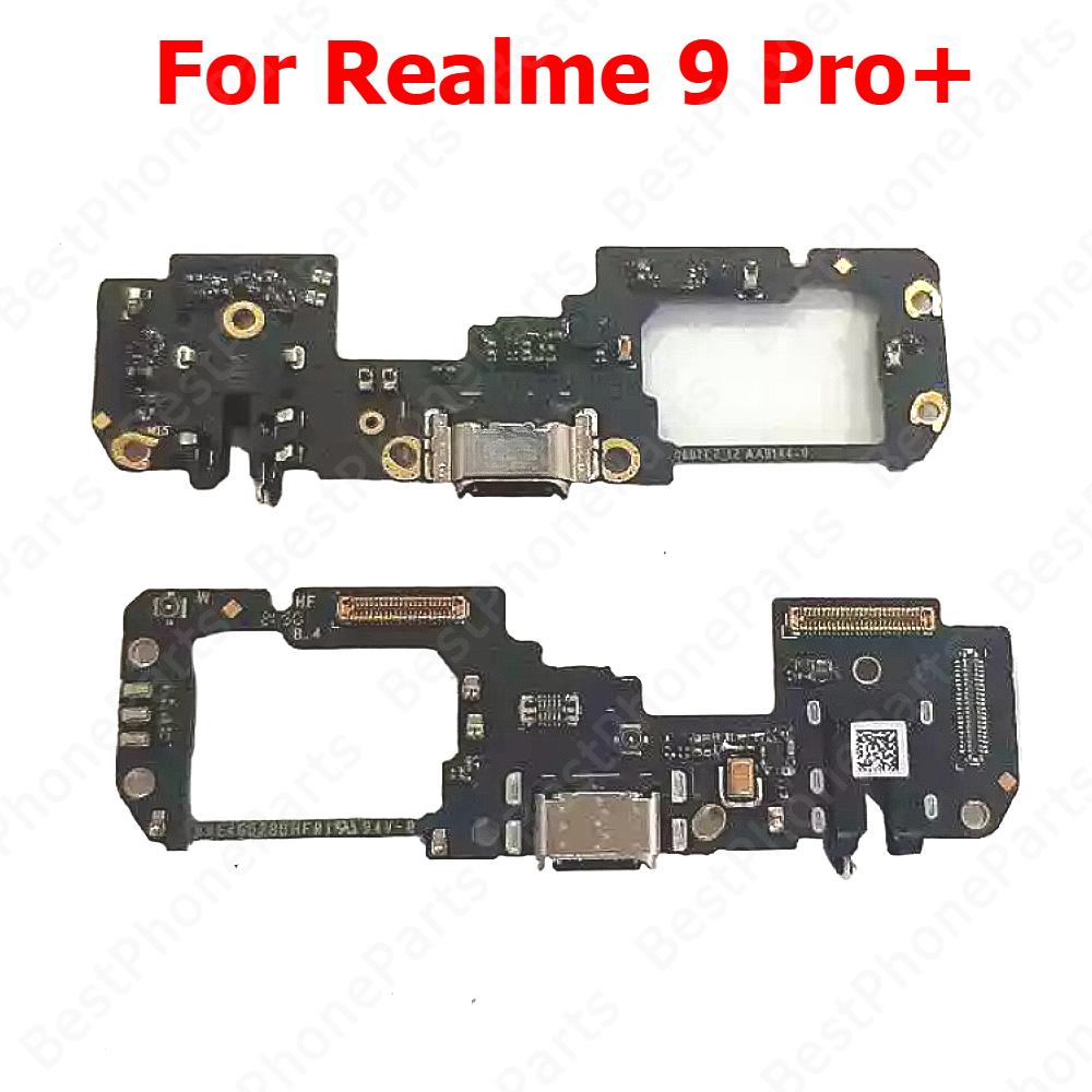 Charging Port For Realme 11 5G 10 4G 9i 9 Pro Plus Pro+ Charge Board Usb Connector PCB Dock Plate Socket Mobile Phone Parts