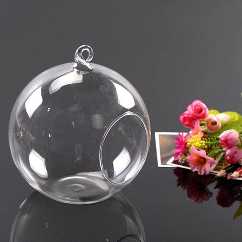 Ball Hanging Tealight Holder Transparent Glass Planter Succulents Plant Ball Container Hydroponics