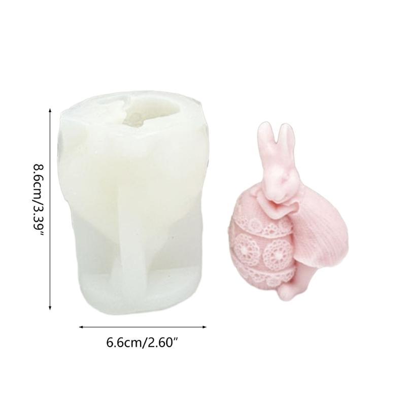 Изготовление поделок Формы для Пасхального Кролика Силиконовые DIY 3D Ароматерапия Заливка Мыла Ручной Работы Глиняные Поделки Формы для Украшений