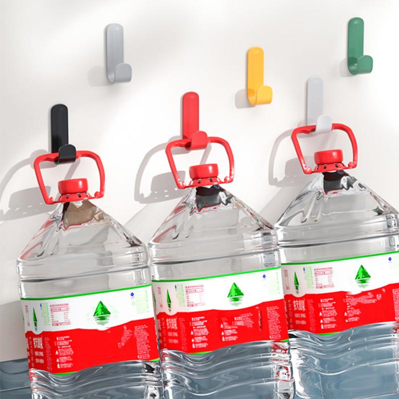 6pcs Towel Hook Self Adhesive Strong Wall Hooks Door Hanger Key Bag Coat Hook Holder Home Organizer Kitchen Bathroom Accessories