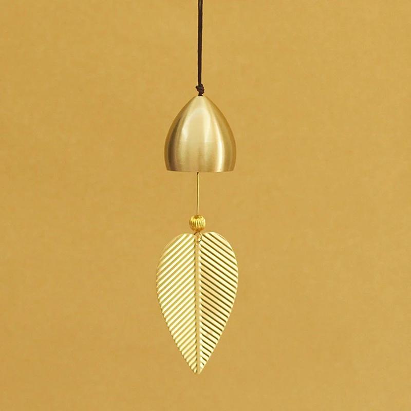 *Japanese Copper Leaf Wind Chimes Bells Outdoor Yard Garden Hanging Decoration Wind Music Home Decoration Landscape Bell Sound