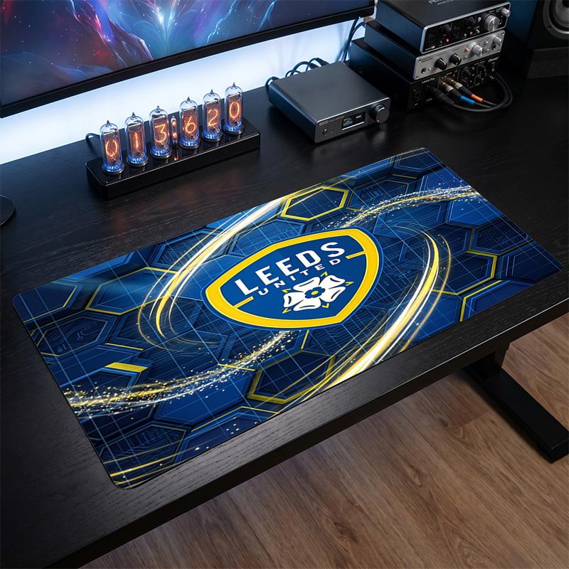 Большой коврик для мыши с принтом футбольного клуба Leeds United, противоскользящий расширенный игровой коврик для стола для офиса и дома