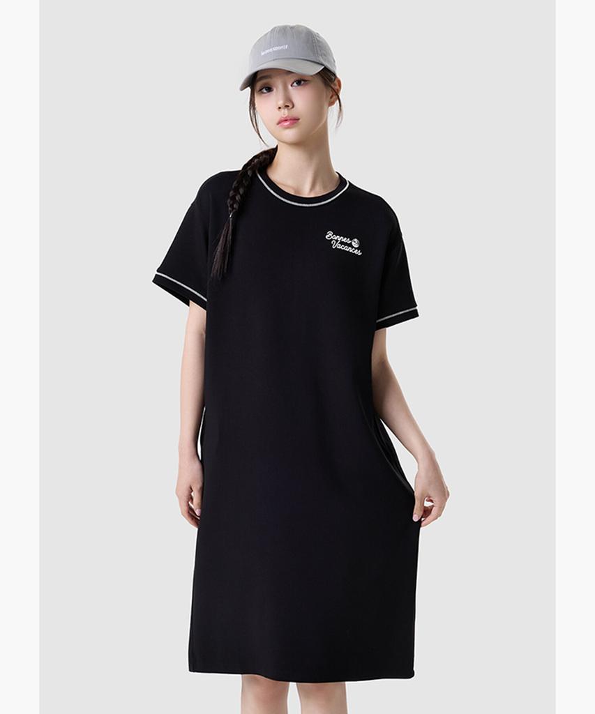 Женское платье LECOQ Cool Tension свободного кроя с круглым вырезом - Черное Qr222Oop61