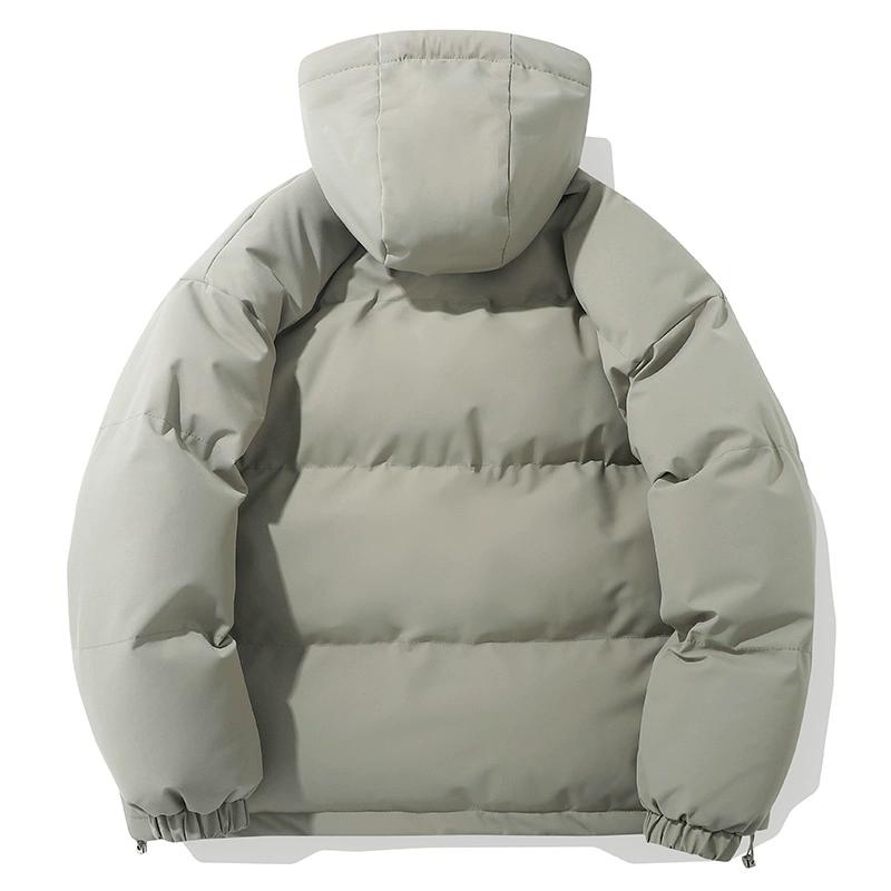 2024 Winter Jacket Men Hooded Casual Loose Warm Parkas Mens Solid Hooded Collar Thickened Mens Solid Winter Jacket Coat Man