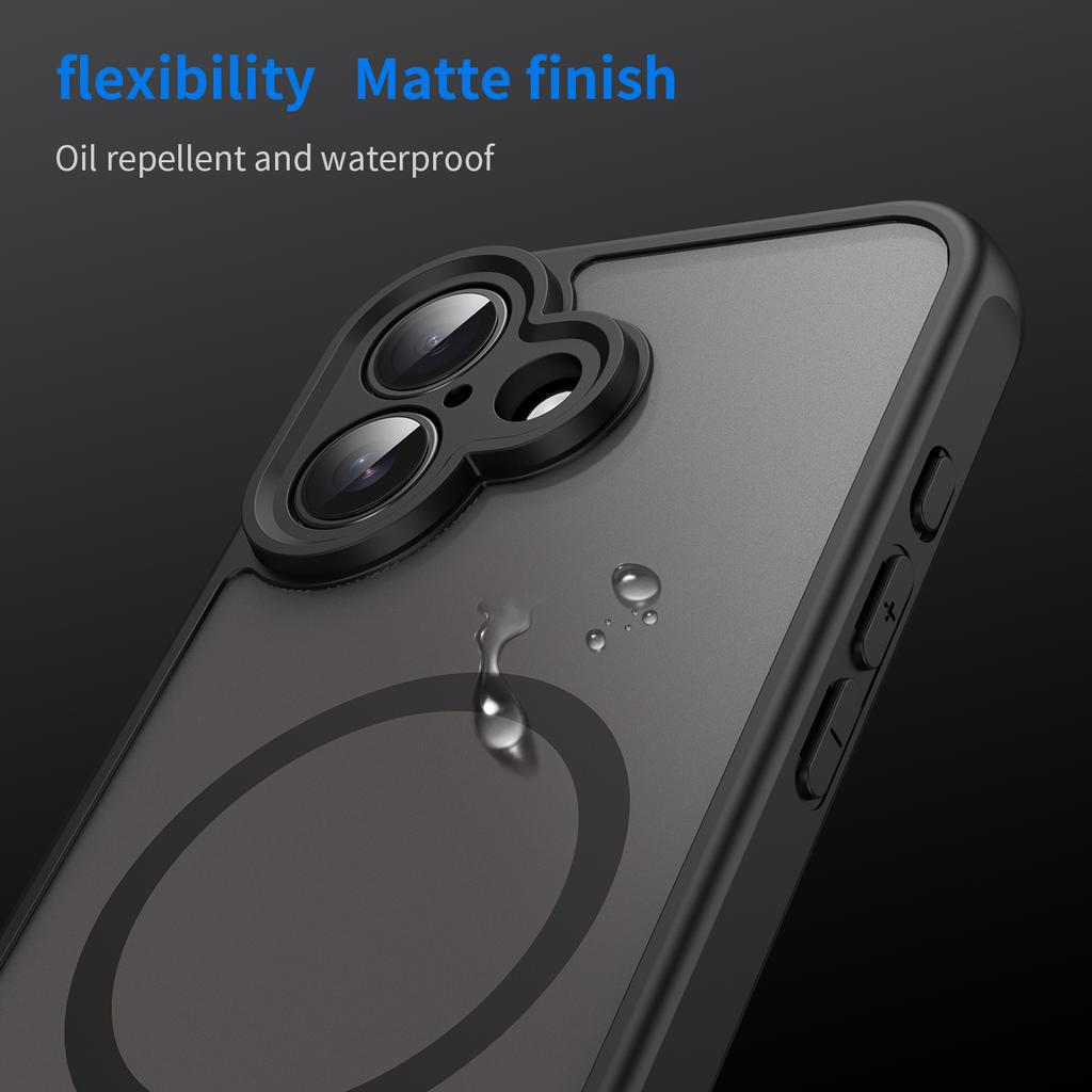 Чехол для iPhone 16 Plus, совместимый с MagSafe, противоударный, из ПК + ТПУ, защитная крышка для телефона