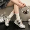 French Inner Heightening Small Heels Sports Ballet Shoes Beautiful Bow Cross Strap Mary Jane Single Shoes Women