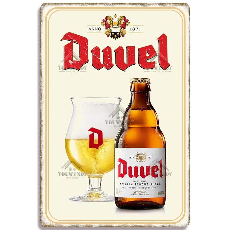 Metal Tin Sign Poster for Pub, Bar, Man Cave, Club, Wall Decoration, Vintage, Belgium, Beer Brand, Decorative Plaque, 20x30cm