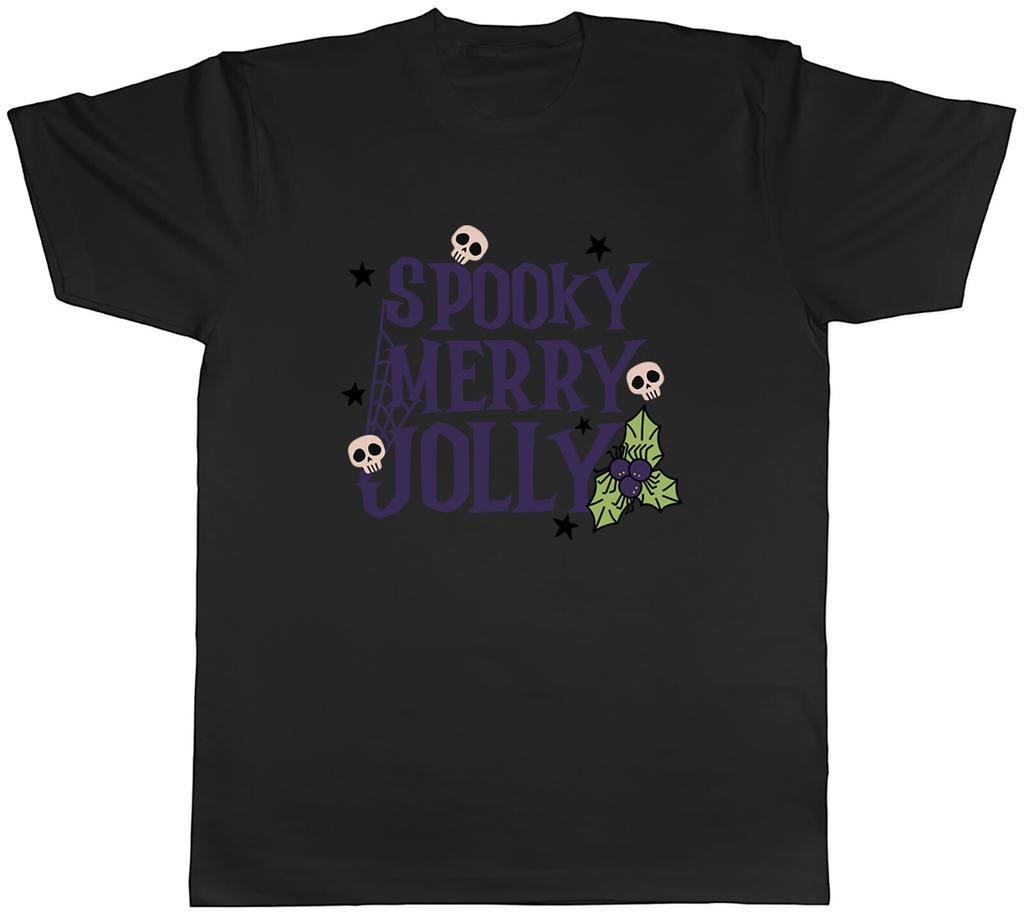 Gothic Christmas Unisexs TShirt Spooky Merry Jolly Xmas Skull Spider Tee Gift