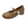 Flat-soled Single Shoes Women's 2025 Spring New French Soft Sole Gentle and Comfortable Good Match Mary Jane Evening Breeze Round Head Single Shoes