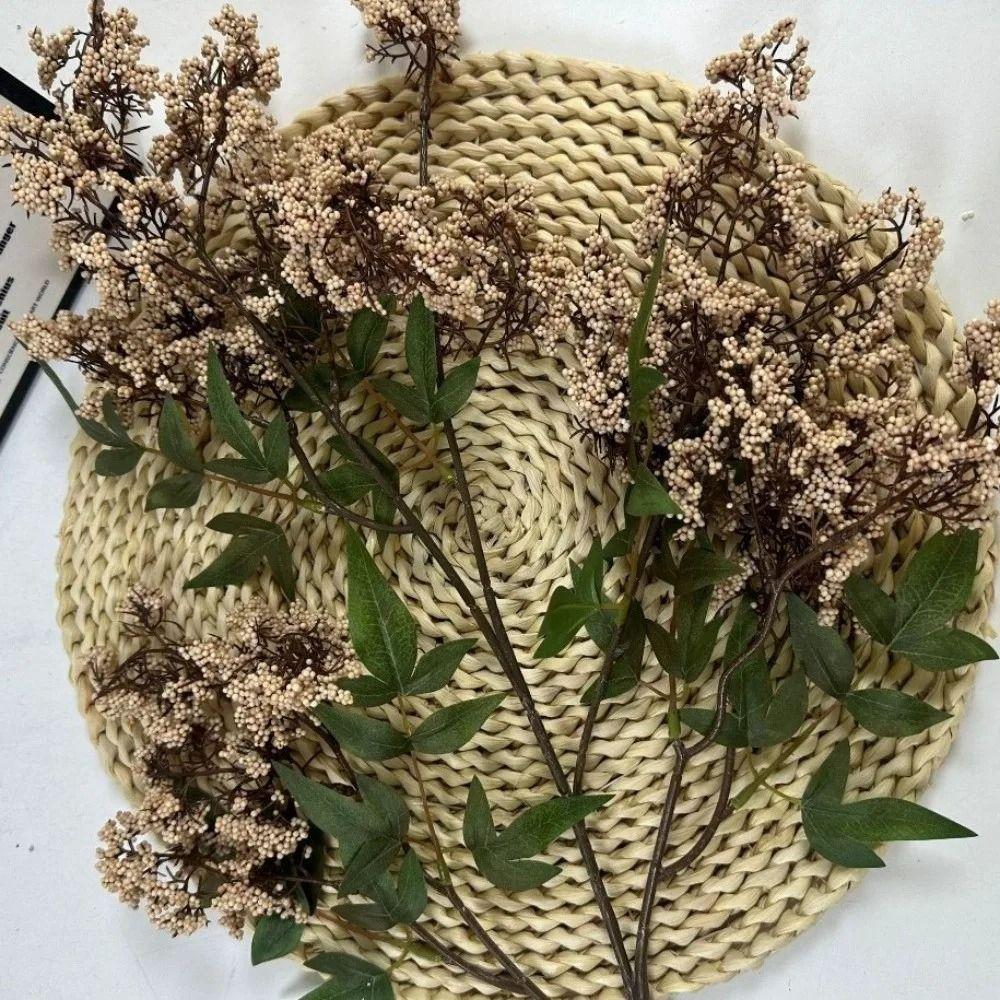 Realistic Artificial Nandina Berry Branch Plastic Plastic Berry Stem Home Office