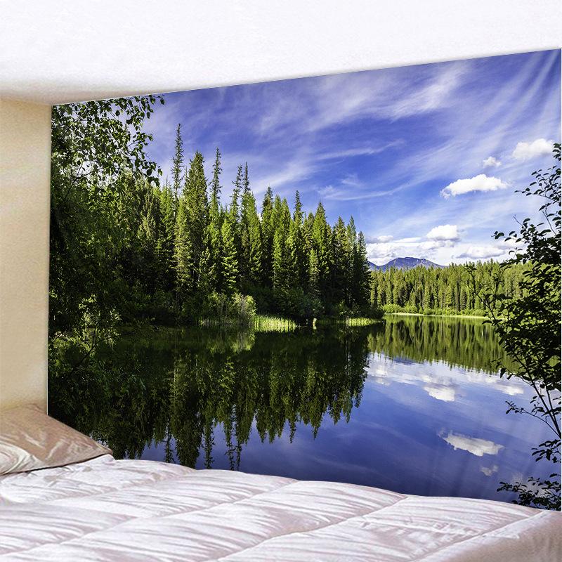Природный Пейзаж Гобелен Красивый Тропический Лес Настенный Гобелен Хиппи Спальня Гостиная Колледж Общежитие Украшения Дома
