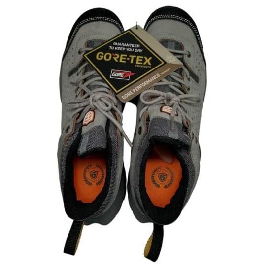 Rikouyuu Gore-Tex hiking shoes sneakers men trekking waterproof thick sole 5cm high-quality cow leather mid-cut wide round toe lightweight cushioning