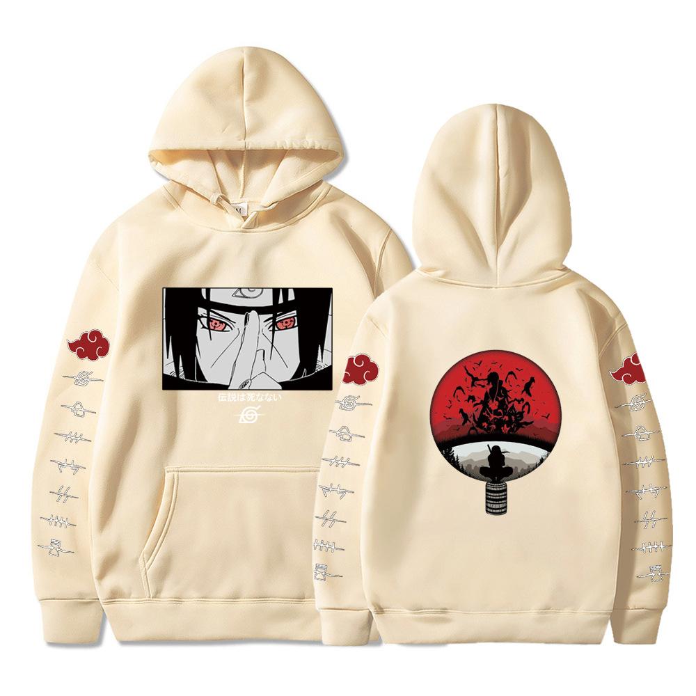 Men and Women Japanese Anime Naruto Graphic Uchiha Itachi Classic Hoodie Sweater Hoodie Autumn and Winter Jogging Sportswear Top