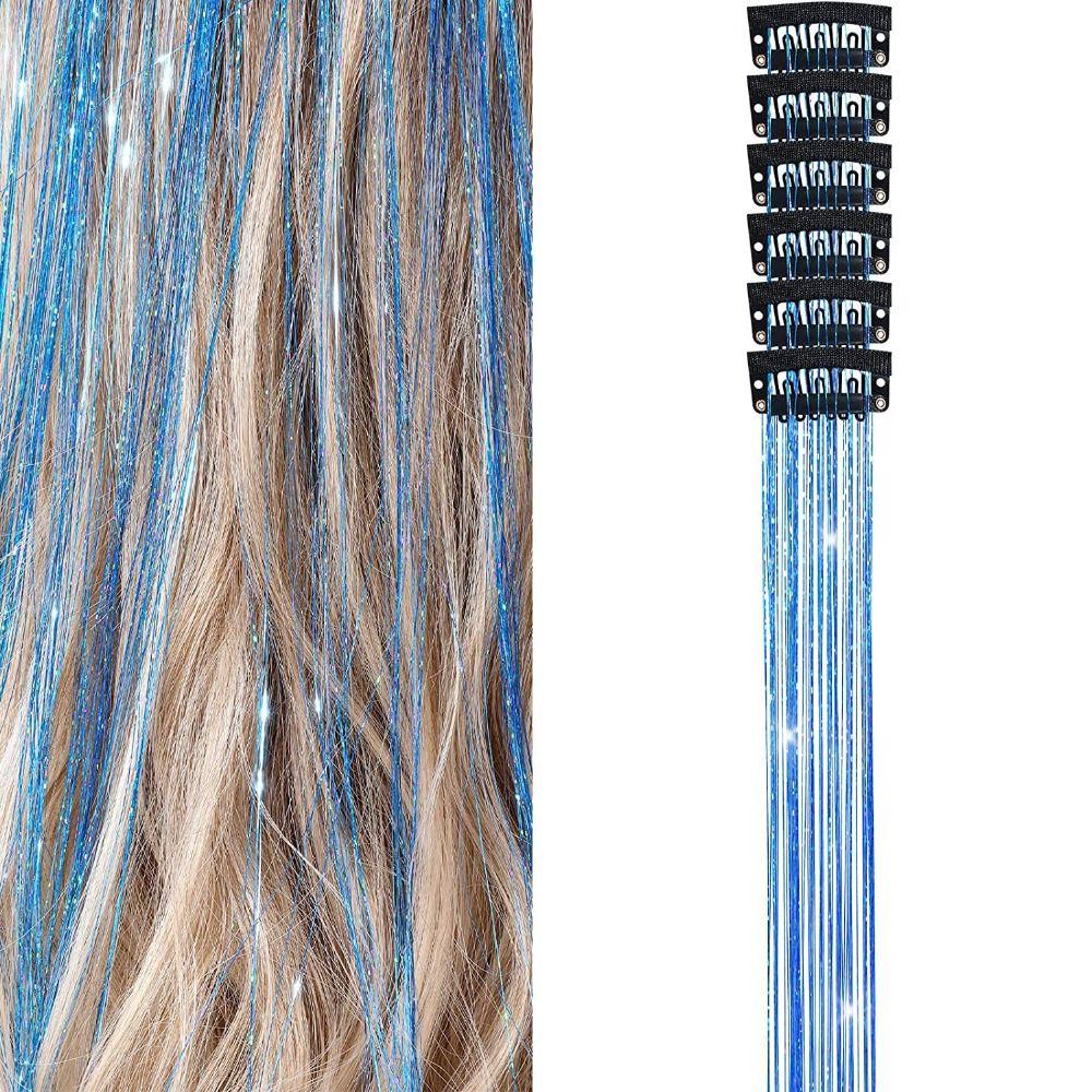 6 шт. Инструменты для плетения волос Мишура Наращивание волос Цветные Блестящие Блестки Волосы Феи Мишура для волос Женские