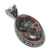 Ghost Eye Jasper Gemstone 925 Sterling Silver Jewelry Pendant 2.17" SU-1008