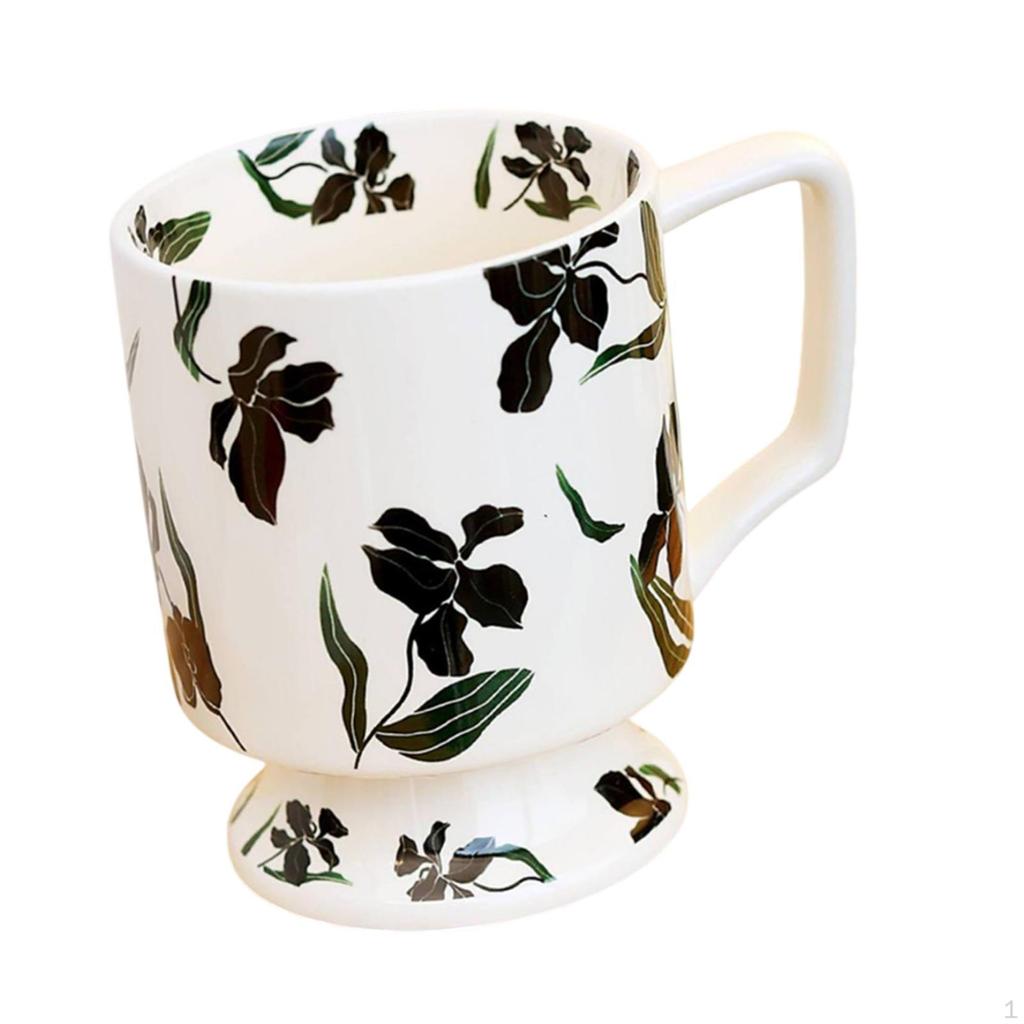 Керамическая кофейная кружка, керамическая цветочная чашка для чая, чашка для молока, кофе, эспрессо,