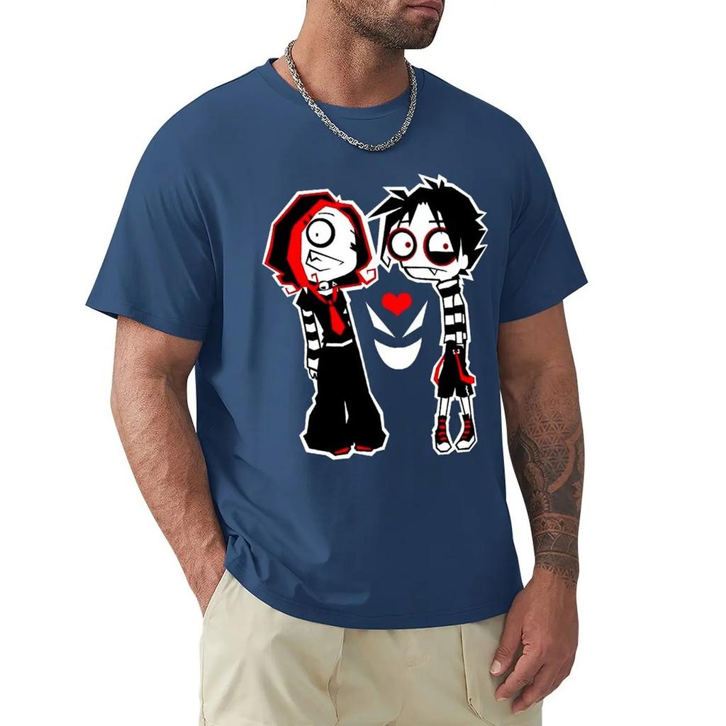 Interesting Cartoon Emo T Shirt Harajuku Short Sleeve T-shirt 100% Cotton Graphics Tshirt Tops