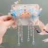 Han Chen Jewelry: Girls' Hanfu Headwear - Butterfly Flower Tassel Clips for Ancient Costume