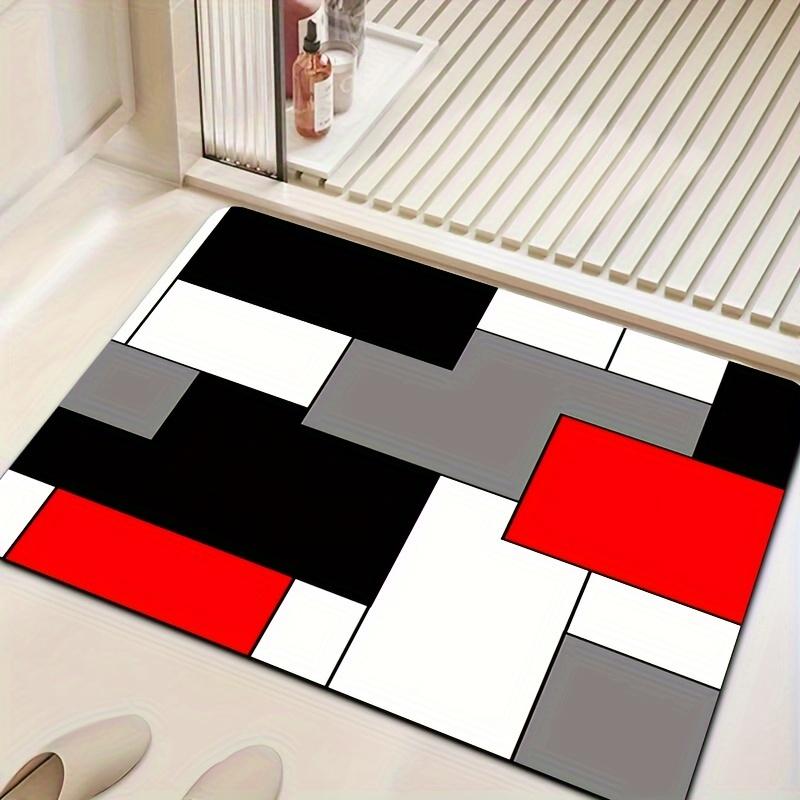 Blue Boho Bathroom Super Absorbent Shower Door Mats Toilet Non Slip Entrance Area Rugs Diatom Mud Carpet for Home Bedroom Decor