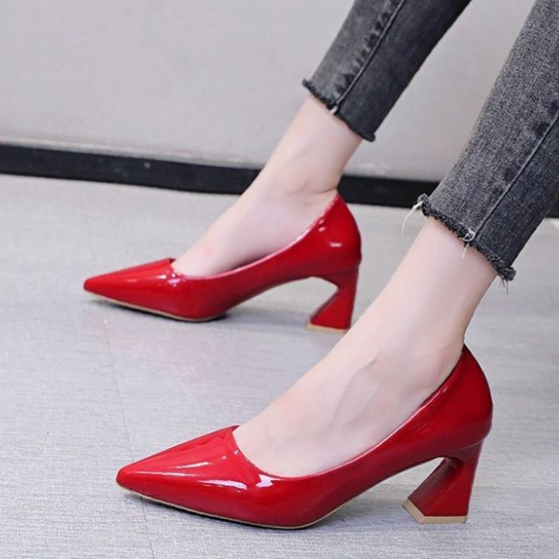 Женские милые легкие удобные туфли на квадратном каблуке для офиса, карьеры, отдыха, работы, карьеры, туфли-лодочки ba178