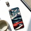 Япония Гора Фудзи Вишня Чехол для телефона для Samsung Galaxy A73, A72, A71, A70, A53, A52, A51, Другие Мягкий черный чехол
